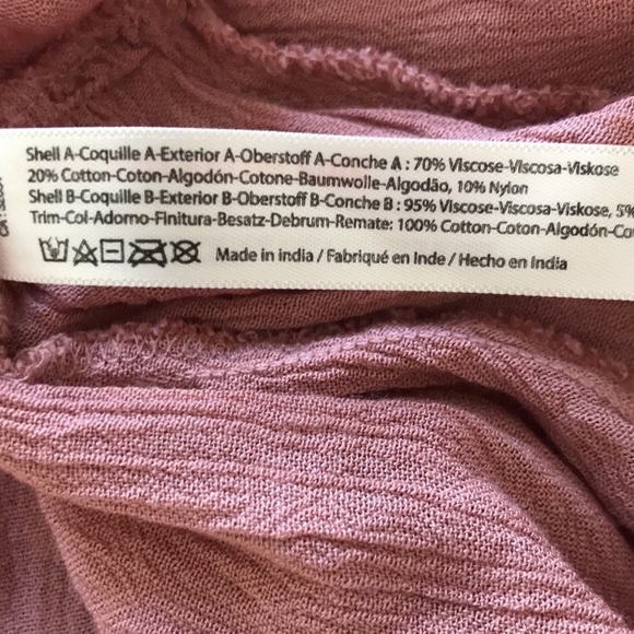 Free People boho Gypsy flowy pink lace mini dress sz Small - Picture 10 of 11